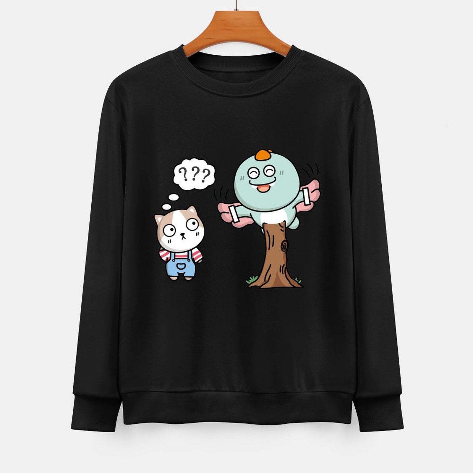 Front Patterned Long Sleeve TopEasyWear Fade-Proof